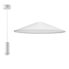 Dettaglio Lampadario moderno a sospensione in metallo bianco diametro 60cm