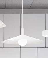 Lampadario moderno a sospensione in metallo bianco diametro 60cm MIX UP SOSP CONO BIG BIANCO