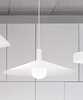 Lampadario moderno a sospensione in metallo bianco diametro 60cm MIX UP SOSP CONO BIG BIANCO