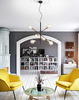 Lampadario moderno 6 luci orientabili metallo nero opaco 6600N PERENZ