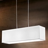 Ulteriore dettaglio di Lamapadario paralume rettangolo bianco 70x18 rigore e delicatezza 3xE27  4396