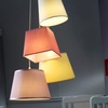 Lampadario a cascata di 4 paralumi rosa lilla giallo camerette camere da letto soggiorni 41241