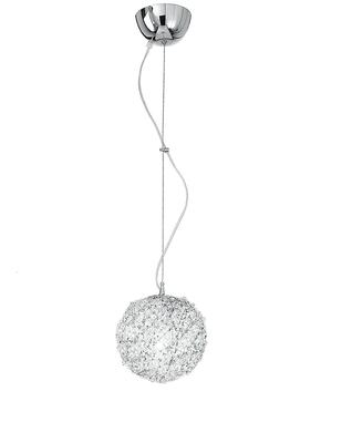 Sospensione sferica piccola 20 cm fili alluminio 39582 LUCI MODERNE