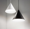 Particolare di Lampadario piccolo cono metallo bianco 13cm A-LINE SP1 D13 BIANCO IDEAL LUX