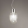 Lampadario piccolo 18cm vetro soffiato trasparente 42936 LUCI