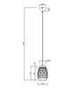 Immagine aggiuntiva di Lampadario piccolo a sospensione bianco con intagli e legno  41819