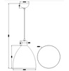 Misure Piccolo lampadario a sospensione cupoletta 25 cm