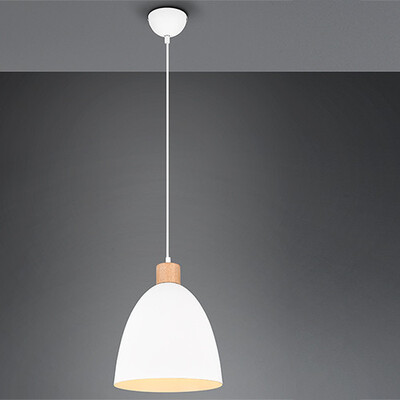 Piccolo lampadario a sospensione cupoletta 25 cm bianco opaco 41909 JAGGER LUCI MODERNE