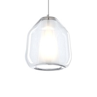 Lampadario con vetro trasparente isole comodini piccoli bagni ingressi  43284