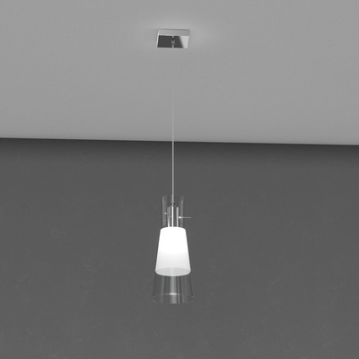 Piccolo lampadario a sospensione 1 luce vetro cono 1079/S1 TOP LIGHT