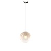 Particolare di Lampadario a sospensione piccola sfera 20 cm vetro ambra sfumato  42510