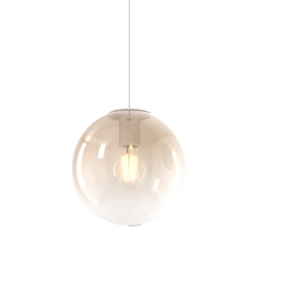 Lampadario a sospensione piccola sfera 20 cm vetro ambra sfumato  42510
