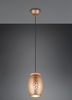 Immagine aggiuntiva di Lampadario a sospensione coffee 1 luce intagli in metallo  41820