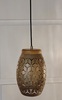 Lampadario a sospensione coffee 1 luce intagli in metallo  41820
