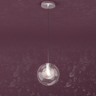 Lampadario con piccolo vetro trasparente 12cm 1098/S1-TR  TOP LIGHT