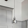 Immagine aggiuntiva di Lampadario piccolo vetro cromo fum&egrave; specchiato 23cm equilibrio industriale  4