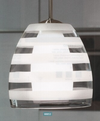 Lampadario moderno piccolo con vetro a righe 88853 EGLO