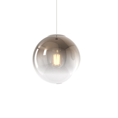 Lampadario piccolo vetro sfera a sospensione 20cm vetro sfumato bronzo  42511