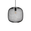 Lampadario quadrato nero design maglia metallica ad angoli smussati geometrie dolci 29cm NET SP1 D34