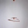 Immagine aggiuntiva di Lampadario spirale rame sospensione moderna in metallo effetto molla  42385
