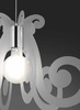 Lampadario design ricciolo bianco satinato moderno in plastica MI/S/64/SA MIZAR LINEA ZERO