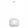 Immagine aggiuntiva di Lampadario rotondo moderno vetro bianco satinato sfaccettato 40cm  42638