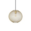 Lampadario Elegante sfera NET 29cm Finitura Oro Opaco e Design a Rete NET SP1 D29 ORO IDEAL LUX