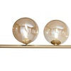 Particolare di Lampadario sfere di vetro barra oro satinato avvolto da 8 sfere  41874