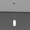 Immagine aggiuntiva di Lampadario verticale vetro minimal quadro satinato  45656