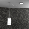 Lampadario decentrabile vetro quadro verticale minimal  45657