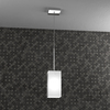Lampadario verticale vetro minimal quadro satinato  45656
