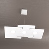 Sospensione rettangolare metallo bianco 3 luci 1161/S3 ECHO TOP LIGHT
