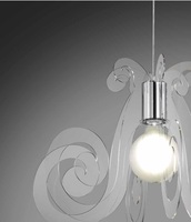Lampadario acrilico trasparente design riccioli diametro 64 cm MI/S/64/TR MIZAR LINEA ZERO