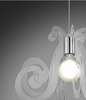Lampadario acrilico trasparente design riccioli diametro 64 cm MI/S/64/TR MIZAR LINEA ZERO