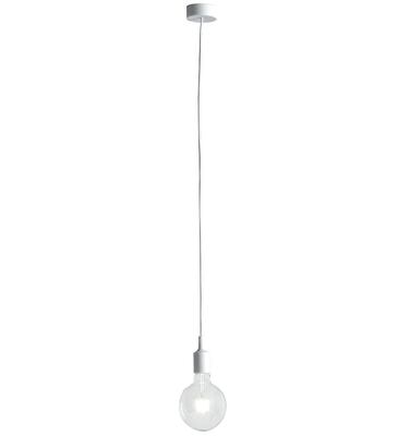 Lampadario bianco filo a vista 1 luce E27 I-SILICON/PD-BCO LUCI MODERNE