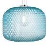 Lampadario sfera a fascia rotonda sospensione blu moderna 40cm 42639 LUCI MODERNE