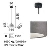 Immagine aggiuntiva di Lampadario cupoletta cemento naturale look industrial 25x12,5 OIL-5 SP1 IDEAL