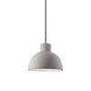 Particolare di Lampadario cupoletta cemento naturale look industrial 25x12,5 OIL-5 SP1 IDEAL LUX