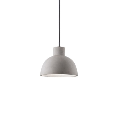 Lampadario cupoletta cemento naturale look industrial 20,5x15,5 OIL-5 SP1 IDEAL LUX