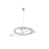 Particolare di Lampada a sospensione bianca 50cm design cerchi concentrici  44237