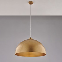 Lampadario in metallo finitura foglia oro antico cupola 50cm soggiorno MARCUS LUCI E COLORI