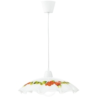 Lampadario a sospensione frutta vetro ondulato decoro ribes rosso 42cm 40218 LUCI MODERNE