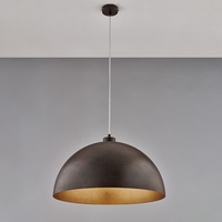 Sospensione cupola 50 cm ruggine e oro antico camera da letto MARCUS LUCI E COLORI