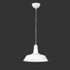 Particolare di Lampadario a sospensione in metallo bianco opaco a cappello  41850