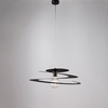 Particolare di Lampadario nero moderno a sospensione in metallo spirale morbida d50  42383