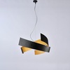 Immagine aggiuntiva di Lampadario moderno elegante nero interno oro spirale fasce  42387