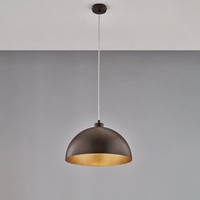 Lampadario a cupola 35cm ruggine interno oro antico MARCUS LUCI E COLORI