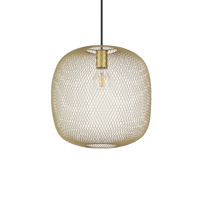 Lampadario quadrato oro spigoli morbidi presenza grafica in 29cm NET SP1 D34 ORO IDEAL LUX