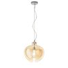 Lampadario moderno specchiato trasparenza sfumata ambra dettagli ottone brunito 6666-AM BOWL PERENZ - foto 4