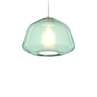 Lampadario in vetro verde design doppio vetro moderno 1176CR/S1-ALPHA-VE TOP LIGHT